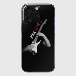 Чехол для iPhone 16 Pro Max силиконовый с защитой камеры Рок жив rock alive