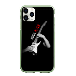 Чехол для iPhone 11 Pro матовый Рок жив rock alive