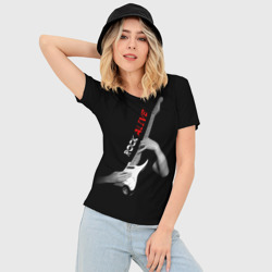 Женская футболка 3D Slim Рок жив rock alive - фото 2