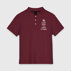 Женское поло хлопок Dont panic