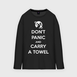 Женский лонгслив oversize хлопок Dont panic