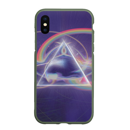 Чехол для iPhone XS Max матовый Pink Floyd, цвет темно-зеленый