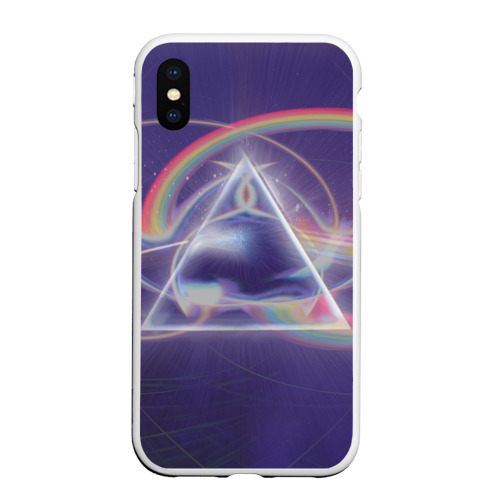 Чехол для iPhone XS Max матовый Pink Floyd, цвет белый