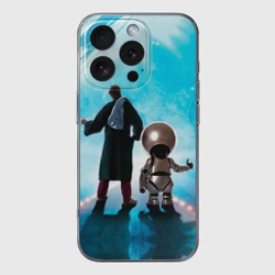 Чехол для iPhone 16 Pro Max силиконовый с защитой камеры Автостопом по галактике