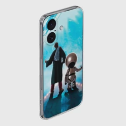 Чехол для iPhone 16 силиконовый с защитой камеры Автостопом по галактике - фото 2