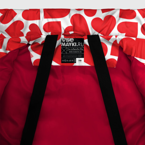 Зимняя куртка для мальчиков 3D Сердечки, цвет красный - фото 7