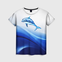 Женская футболка 3D Дельфин
