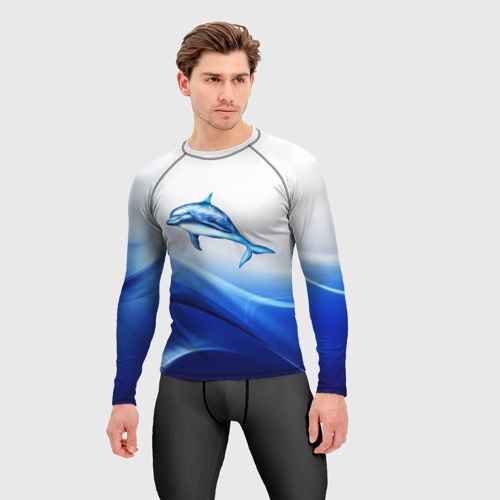 Мужской рашгард 3D Дельфин, цвет 3D печать - фото 3