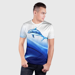 Мужская футболка 3D Slim Дельфин - фото 2