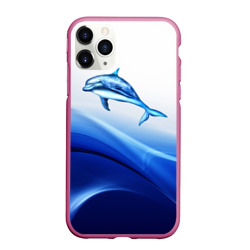 Чехол для iPhone 11 Pro Max матовый Дельфин