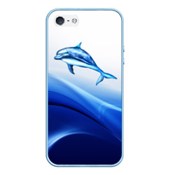 Чехол для iPhone 5/5S матовый Дельфин