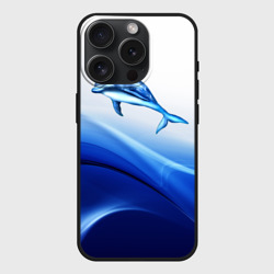 Чехол силиконовый для Apple iPhone 15 Pro матовый Дельфин