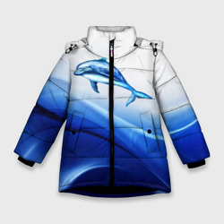 Зимняя куртка для девочек 3D Дельфин