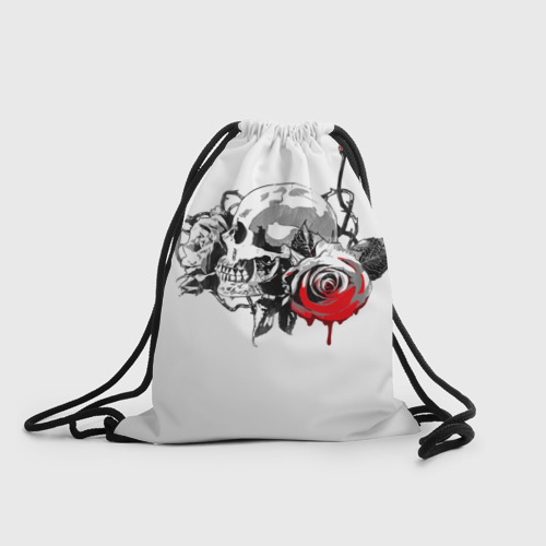 Рюкзак-мешок 3D Череп с розами