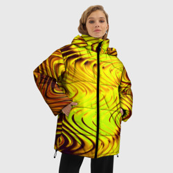 Женская зимняя куртка Oversize Золото - фото 2