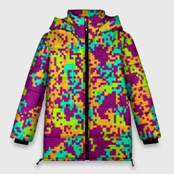 Женская зимняя куртка Oversize Пиксели