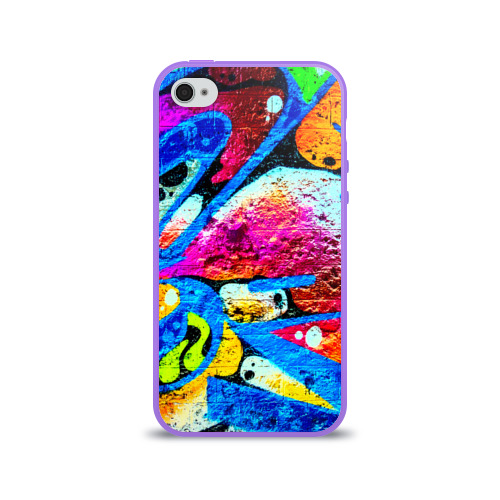 Чехол для Apple iPhone 4/4S силиконовый глянцевый Граффити Фото 01 Чехол для Apple iPhone 4/4S силиконовый глянцевый Граффити Фото 01