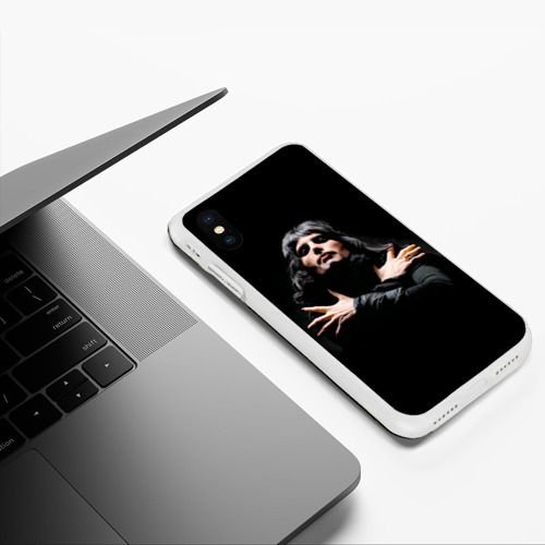 Чехол для iPhone XS Max матовый Фредди Меркьюри, цвет белый - фото 5