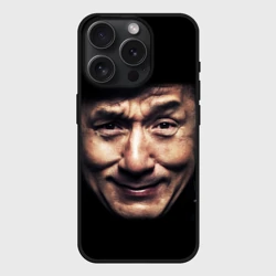 Чехол силиконовый для Apple iPhone 15 Pro Мax матовый Джеки Чан - гримаса