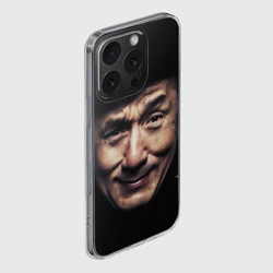 Чехол для iPhone 16 Pro Max силиконовый с защитой камеры Джеки Чан - гримаса - фото 2