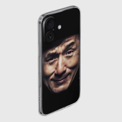 Чехол для iPhone 16 силиконовый с защитой камеры Джеки Чан - гримаса - фото 2