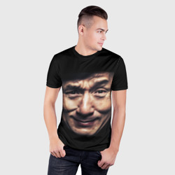 Мужская футболка 3D Slim Джеки Чан - гримаса - фото 2