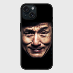 Чехол силиконовый для Apple iPhone 15 матовый Джеки Чан - гримаса