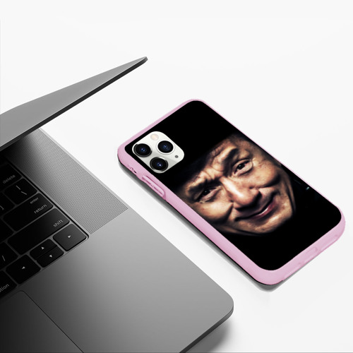 Чехол для iPhone 11 Pro Max матовый Джеки Чан, цвет розовый - фото 5