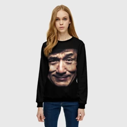 Женский свитшот 3D Джеки Чан - гримаса - фото 2
