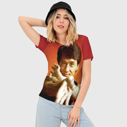 Женская футболка 3D Slim Джеки Чан - фото 2