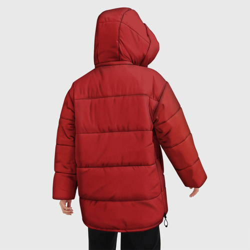 Женская зимняя куртка Oversize Джеки Чан, цвет красный - фото 4