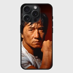 Чехол силиконовый для Apple iPhone 15 Pro Мax матовый Джеки Чан после боя