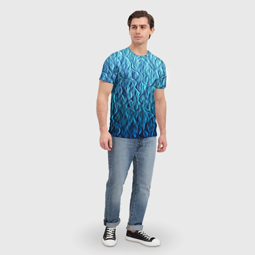 Мужская футболка 3D Волны, цвет 3D печать - фото 5
