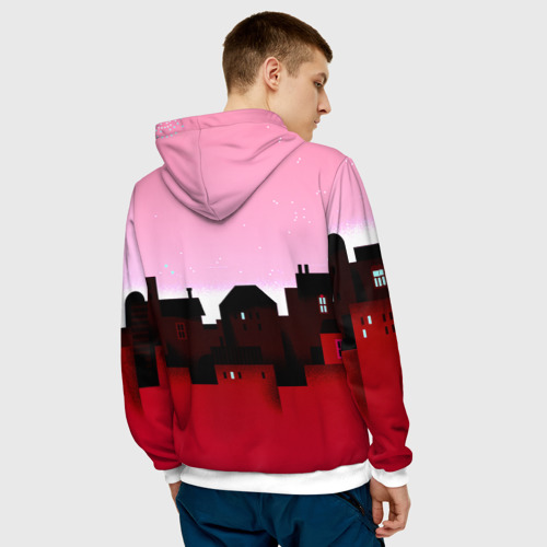 Мужская толстовка 3D Urban pink, цвет белый - фото 4