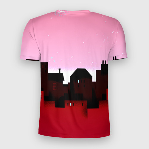 Мужская футболка 3D Slim Urban pink, цвет 3D печать - фото 2