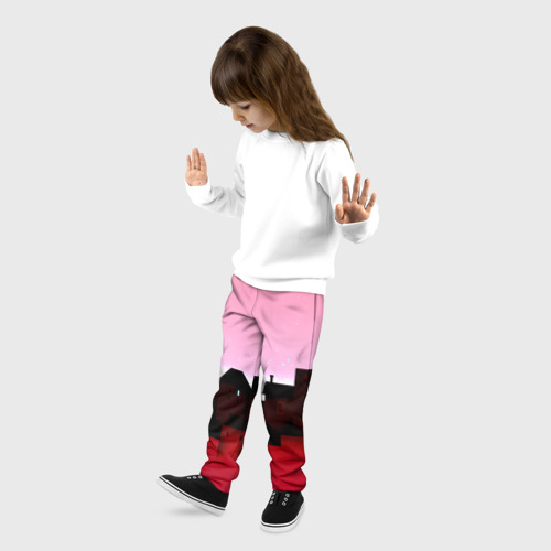 Детские брюки 3D Urban pink, цвет 3D печать - фото 3