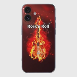 Чехол для iPhone 16 силиконовый с защитой камеры Rock'n'Roll