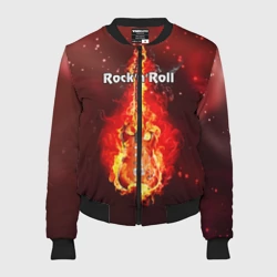 Женский бомбер 3D Rock'n'Roll