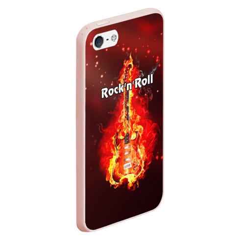 Чехол для iPhone 5/5S матовый Rock'n'Roll, цвет светло-розовый - фото 3