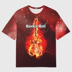 Мужская футболка oversize 3D Rock'n'Roll