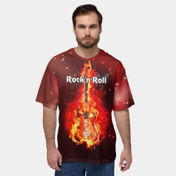Мужская футболка oversize 3D Rock'n'Roll - фото 2