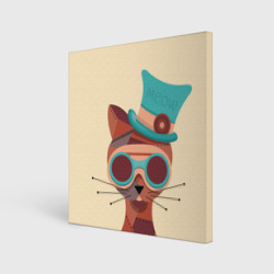 Холст квадратный Steampunk Cat