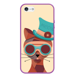 Чехол для iPhone 5/5S матовый Steampunk Cat