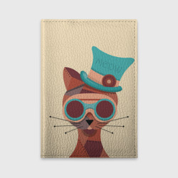 Обложка для автодокументов Steampunk Cat