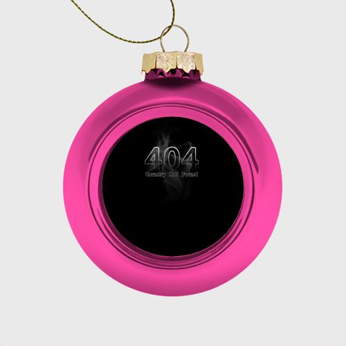 Стеклянный ёлочный шар 404, цвет розовый