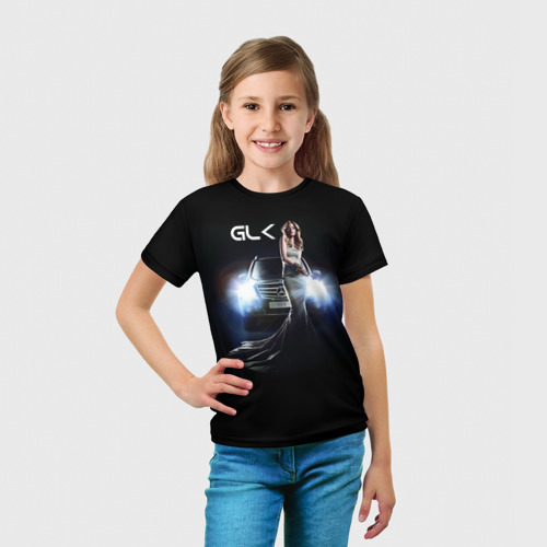 Детская футболка 3D Mersedes GLK, цвет 3D печать - фото 5