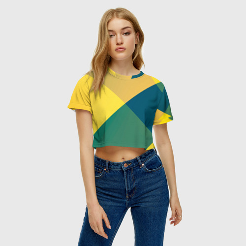 Женская футболка Crop-top 3D Applications, цвет 3D печать - фото 4