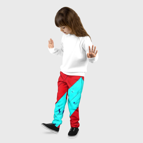 Детские брюки 3D Полосы, цвет 3D печать - фото 3