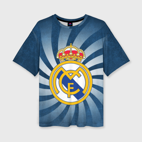 Женская футболка oversize 3D Реал Мадрид, цвет 3D печать
