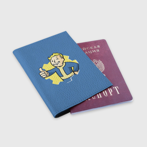 Обложка для паспорта матовая кожа Fallout - фото 3